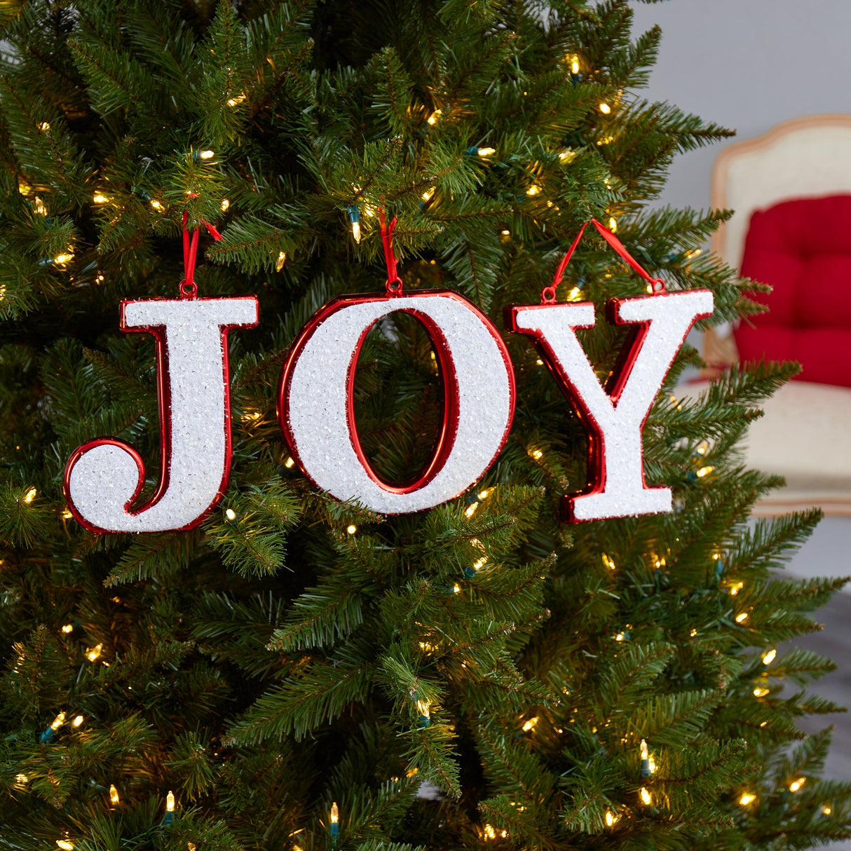 8.5” JOY Holiday Deluxe Shatterproof Ornament Set