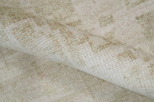 8x10, 9x12 and 10x14 Hand Knotted Ivory and Beige Modern Abstract Contemporary Recycled Silk Area Rug | OP14