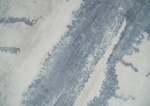 8x10 Beige and Gray Modern Abstract Handmade Fine Art Silk Area Rug