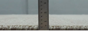 8x10 Beige and Ivory Hand Knotted Rug Contemporary area Rug