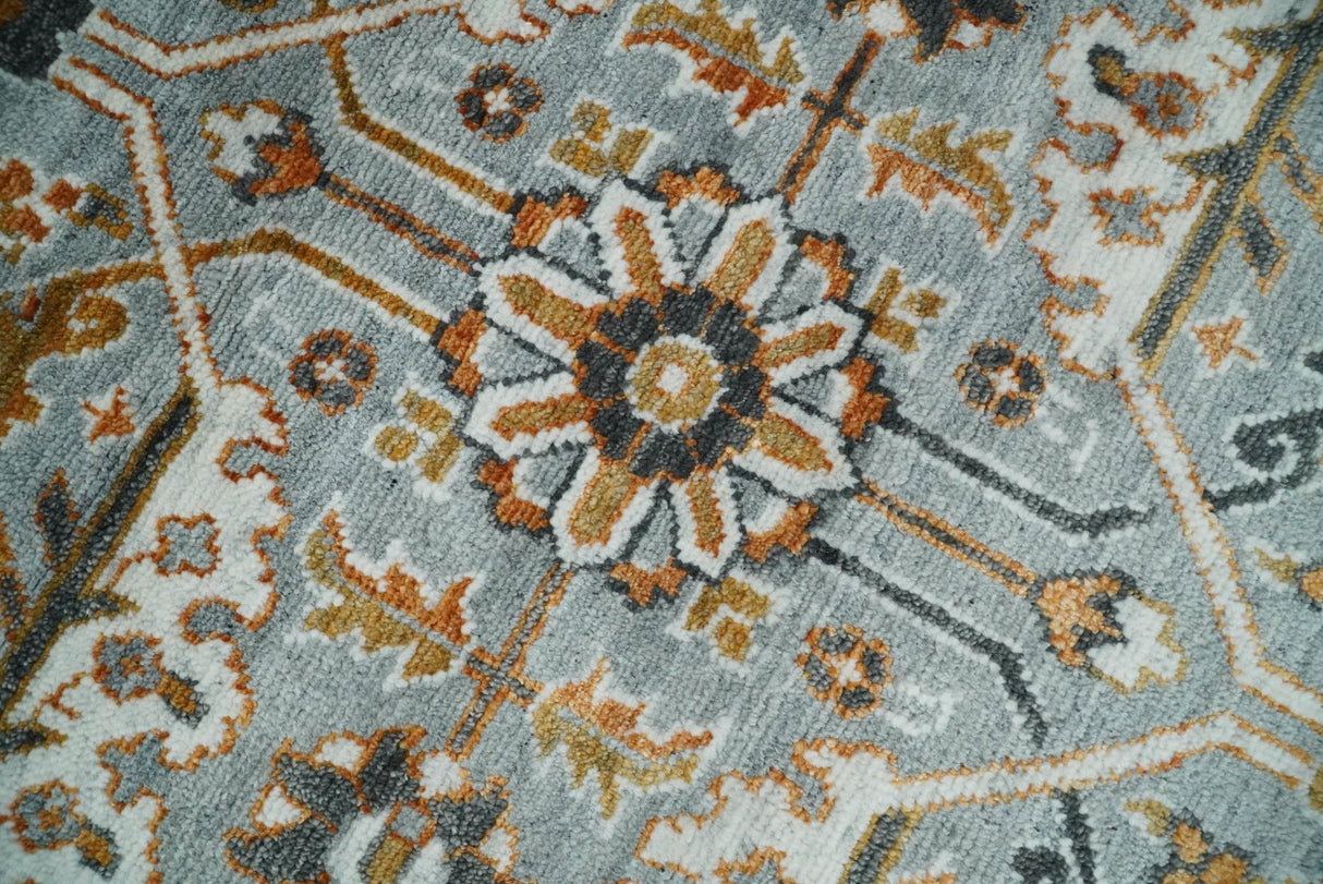 8x10 Blue and Brown Bamboo Silk Traditional Persian Antique Area Rug | TRDCP200810