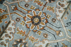8x10 Blue and Brown Bamboo Silk Traditional Persian Antique Area Rug | TRDCP200810