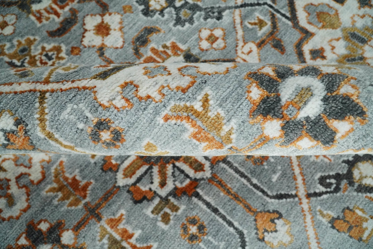 8x10 Blue and Brown Bamboo Silk Traditional Persian Antique Area Rug | TRDCP200810