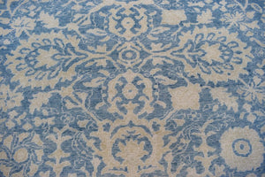 8x10 Blue and Gray Rug | Vintage Traditional Argentina Wool Area Rug Living, Bedroom, Dinning Room Rug | TRD1829810