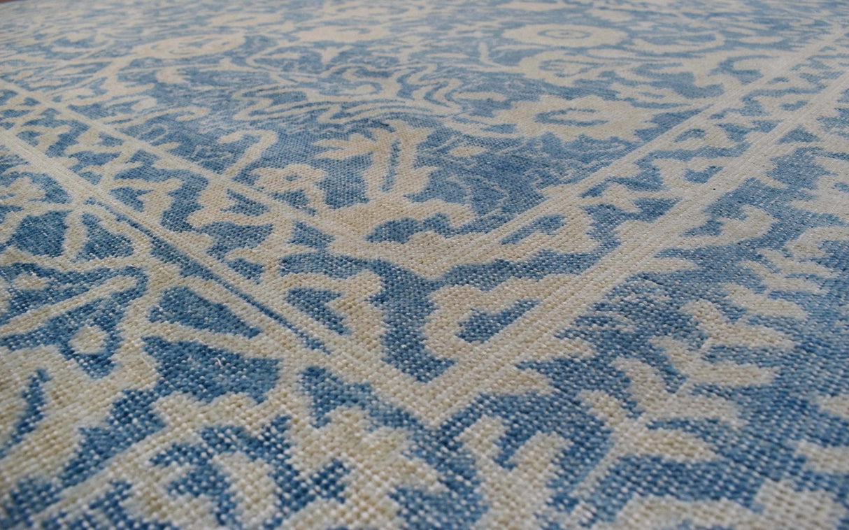 8x10 Blue and Gray Rug | Vintage Traditional Argentina Wool Area Rug Living, Bedroom, Dinning Room Rug | TRD1829810