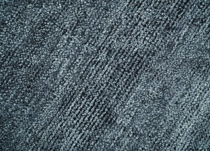 8x10 Charcoal and Silver Blended Hand knotted Bamboo Silk Area Rug