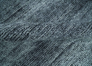 8x10 Charcoal and Silver Blended Hand knotted Bamboo Silk Area Rug