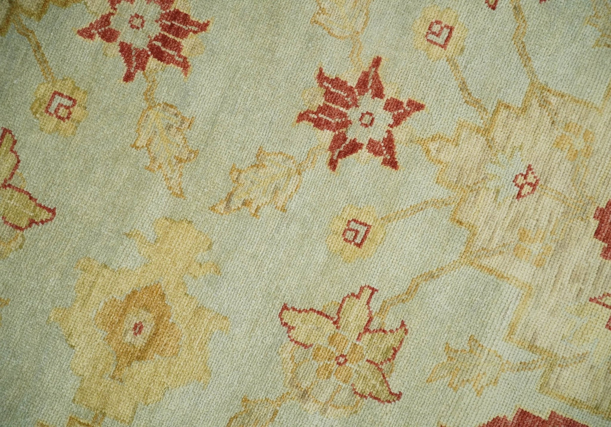 8x10 Fine Hand Knotted Beige and Rust Traditional Vintage Persian Antique Wool Rug | AGR36