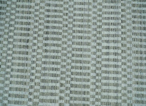 8x10 Hand Made Modern Trellis Ivory and Brown Scandinavian Blended Wool Flatwoven Area Rug | KE7