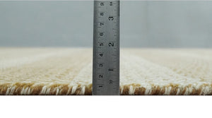 8x10 Modern Geometric Trellis Scandinavian Hand Knotted Beige, Camel and Ivory Wool Area Rug