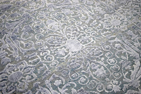 8'x10' Modern Hand made Hand-spun wool and Handspun Bamboo Silk Area Rug | The Rug Decor | TRD2021810