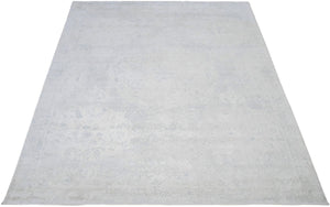 8x10 Rug, Abstract Ivory Rug made with Viscose Art Silk, Living, Dinning and Bedroom Rug | TRD005QT810