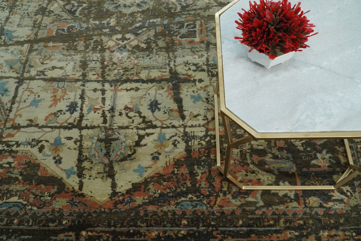 8x10 Rug | Modern Heriz Serapi Handmade Wool Area Rug | TRD1684810