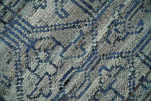 8x10 Silver, Gray and Blue Traditional Persian Minimal Area Rug | TRD43580810