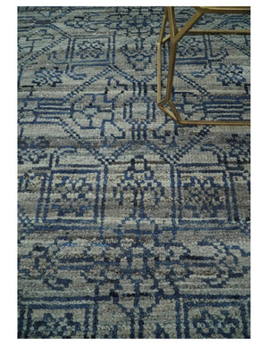 8x10 Silver, Gray and Blue Traditional Persian Minimal Area Rug | TRD43580810