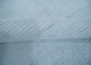 8x10 Solid Plain Blue, Silver Hand Loomed Modern Scandinavian Art Silk Loop Cut Area Rug
