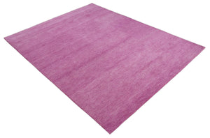 8x10 Solid Purple Woolen Hand Tufted wool area Rug