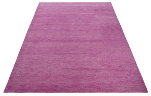 8x10 Solid Purple Woolen Hand Tufted wool area Rug