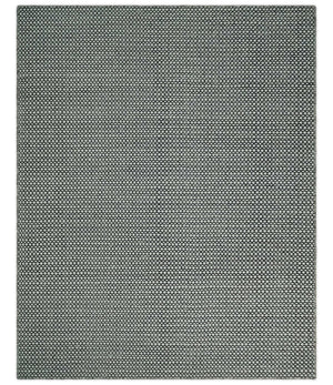 8x10 and 9x12 Flatwoven Dhurrie Modern Checkered Black and Ivory Wool Area Rug, Layering Rug | TRDCP831