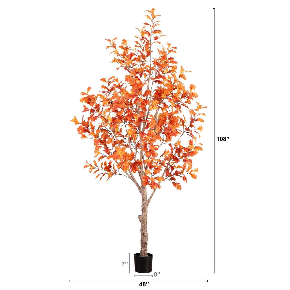 9’ Autumn Oak Artificial Fall Tree