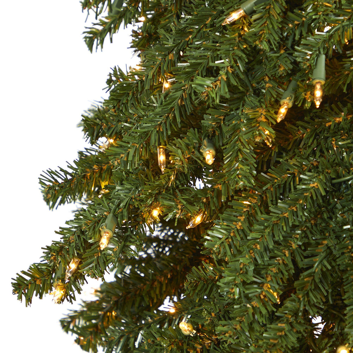 9’ Grand Alpine Artificial Christmas Tree with 600 Clear Lights and 1183 Branches on Natural Trunk