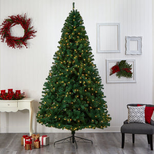 9' Northern Tip Artificial Christmas Tree with 650 Clear LED Lights and 1860 Bendable Branches