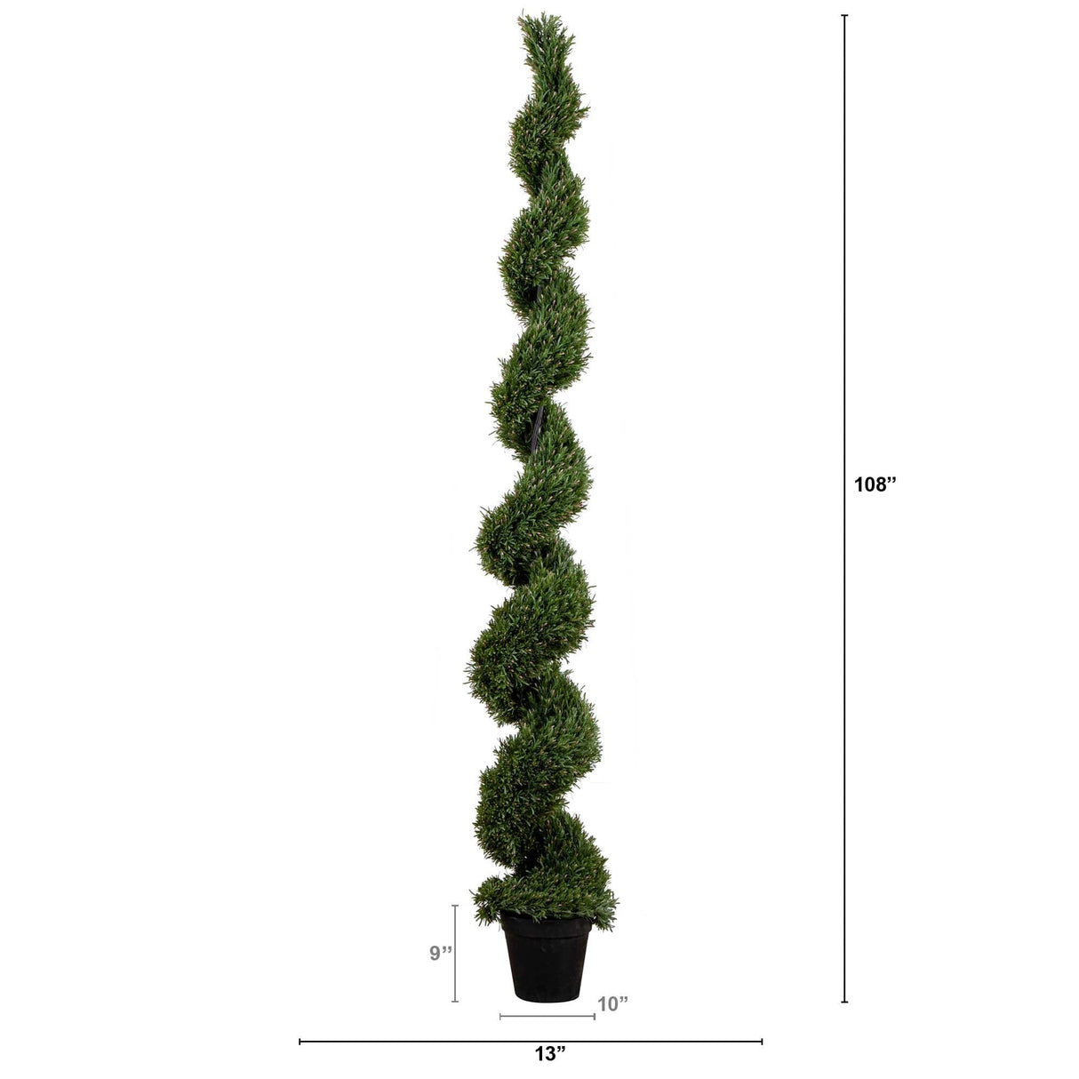 9' UV Resistant Artificial Rosemary Spiral Topiary Tree (Indoor/Outdoor)