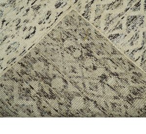 9x12 Hand Knotted Beige and Brown Modern Contemporary Southwestern Tribal Trellis Recycled Silk Area Rug | OP18