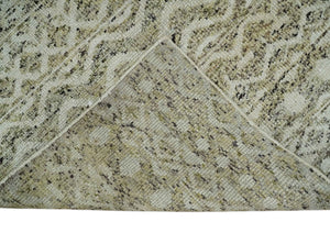 9x12 and 10x14 Hand Knotted Ivory, Beige and Brown Modern Contemporary Southwestern Tribal Trellis Recycled Silk Area Rug | OP28