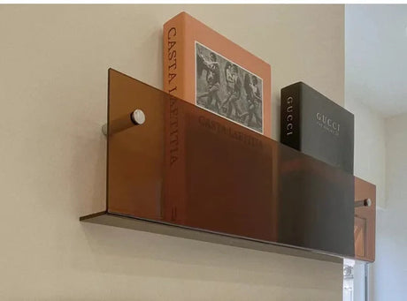 Acrylic Wall-Mounted Magazine Shelf