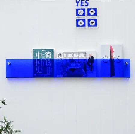 Acrylic Wall-Mounted Magazine Shelf