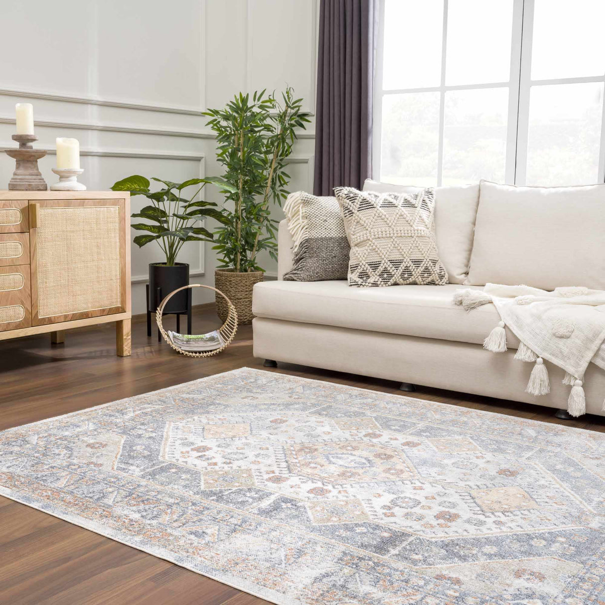 Afya Flat Pile Washable Rug