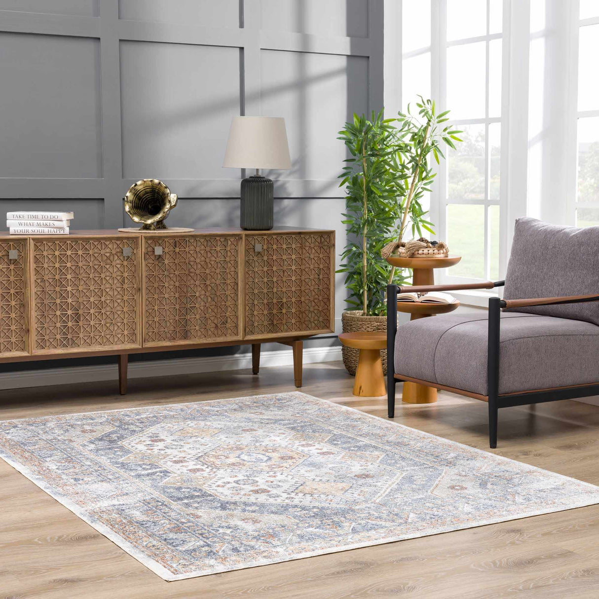 Afya Flat Pile Washable Rug