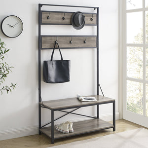 Aldridge Entryway Bench With Coat Rack