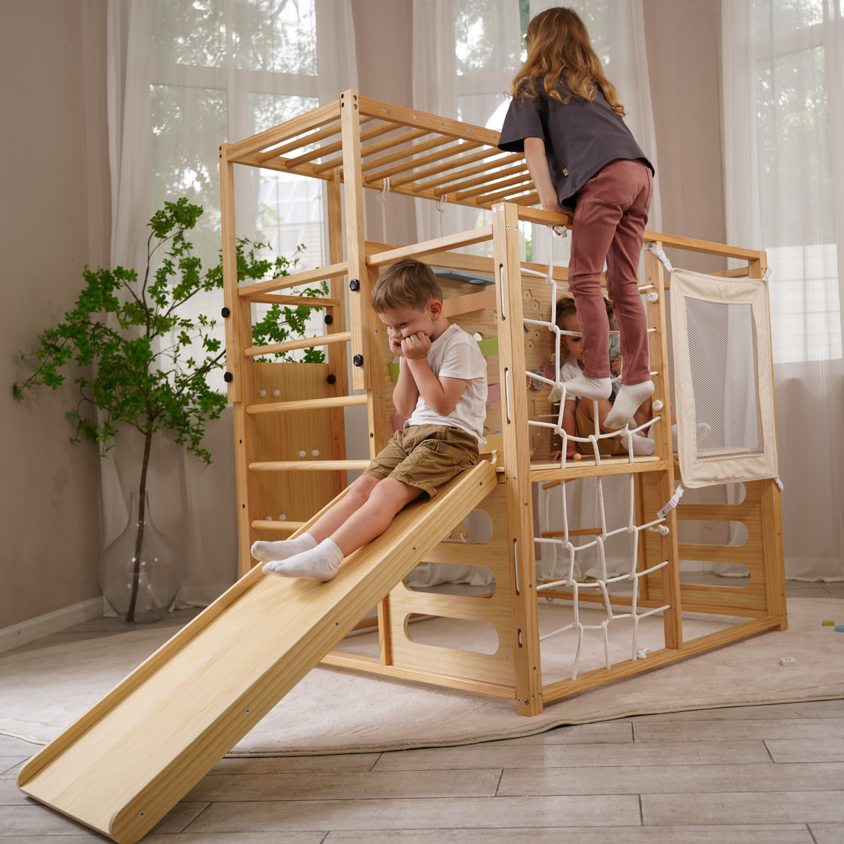 Alpine Adventure Indoor Play Gym – Climber, Slide & Kids Activity Set