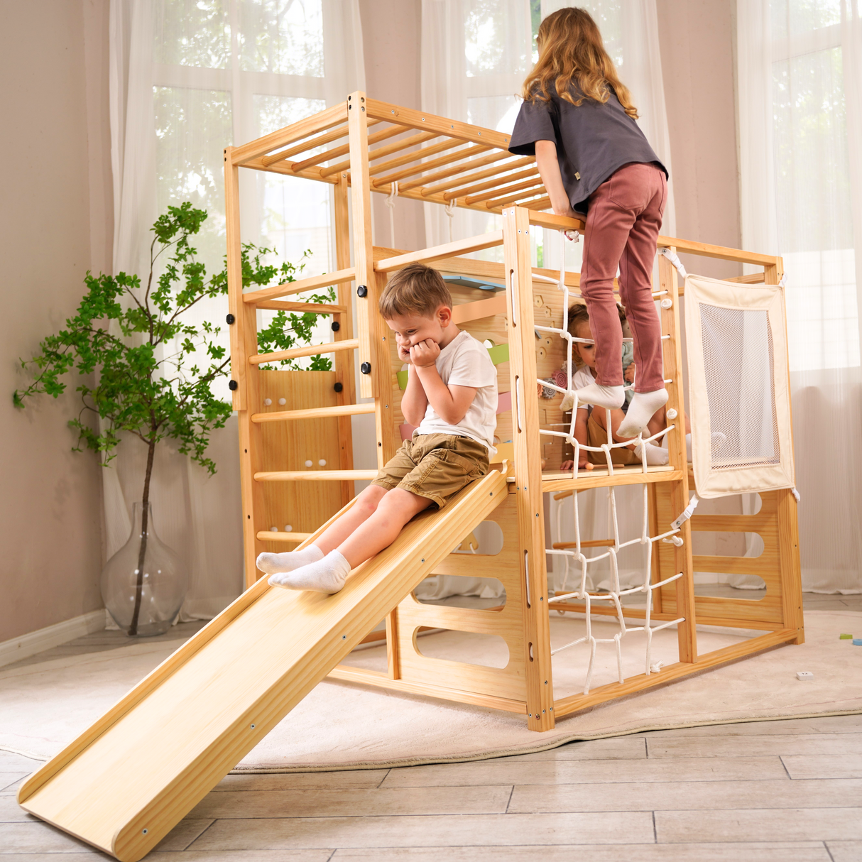 Alpine Adventure Indoor Play Gym – Climber, Slide & Kids Activity Set