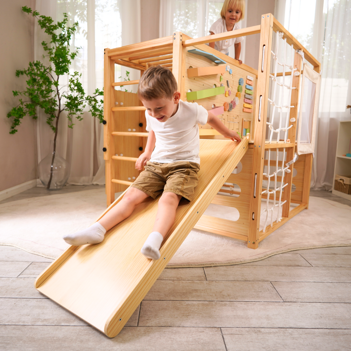Alpine Adventure Indoor Play Gym – Climber, Slide & Kids Activity Set