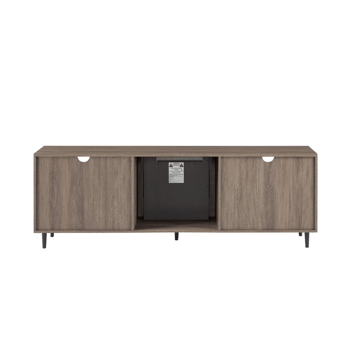 Amara Rattan Fireplace TV Console Stand