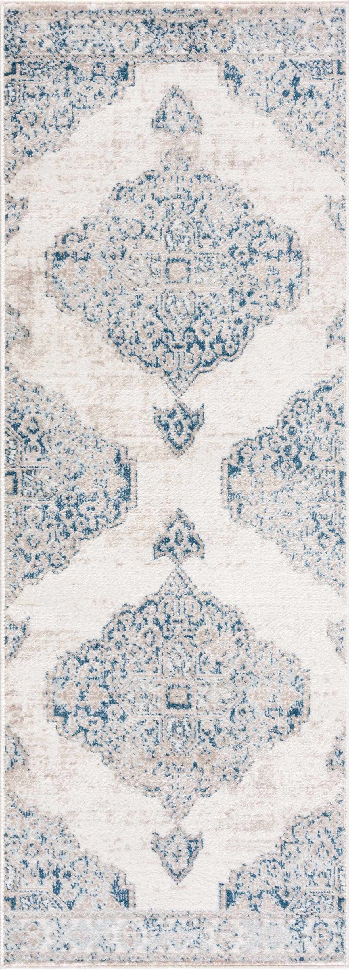 Amir Blue Medallion Area Rug