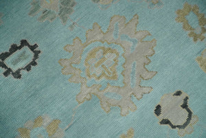 Antique Blue Charcoal Hand knotted Traditional Multi Size Oushak Wool Area Rug