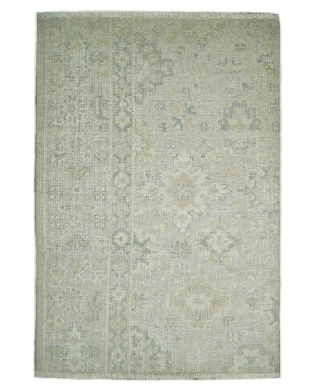 Antique Persian 2x3 Beige and Gray Hand Knotted Entryway Wool Area Rug | TRD3304823