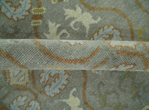 Antique Persian 8x10 Hand Knotted Gray and Beige Traditional Persian Oushak Wool Rug | AC1810