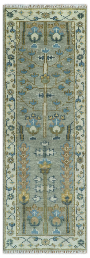 Antique Silver and Gold Hand Knotted Traditional Vintage Style Multi size Wool Area Rug