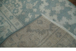 Antique Style Ivory and Gray Hand Knotted Traditional Oushak 2x4 wool Bedside Rug