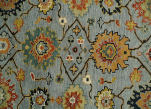 Antique Traditional Gray and Ivory Vintage Style Custom Made wool Area Rug