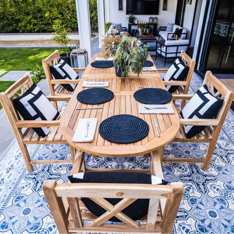 Åre Natural Teak Outdoor Patio Dining Chair with Arm Rests