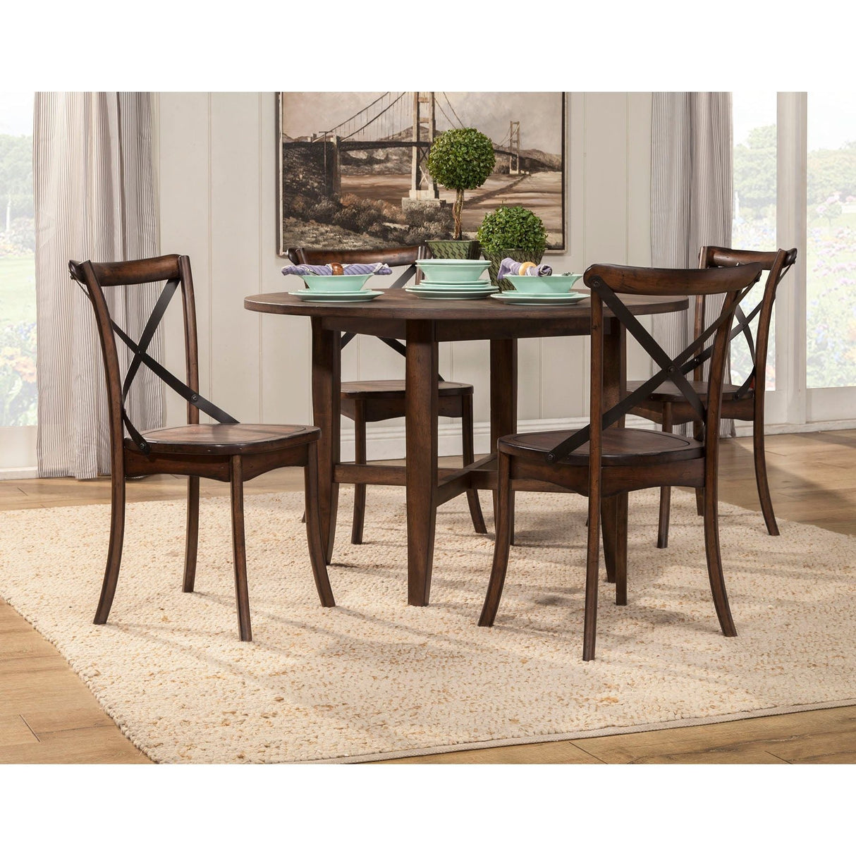 Arendal Round Table, Burnished Dark Oak