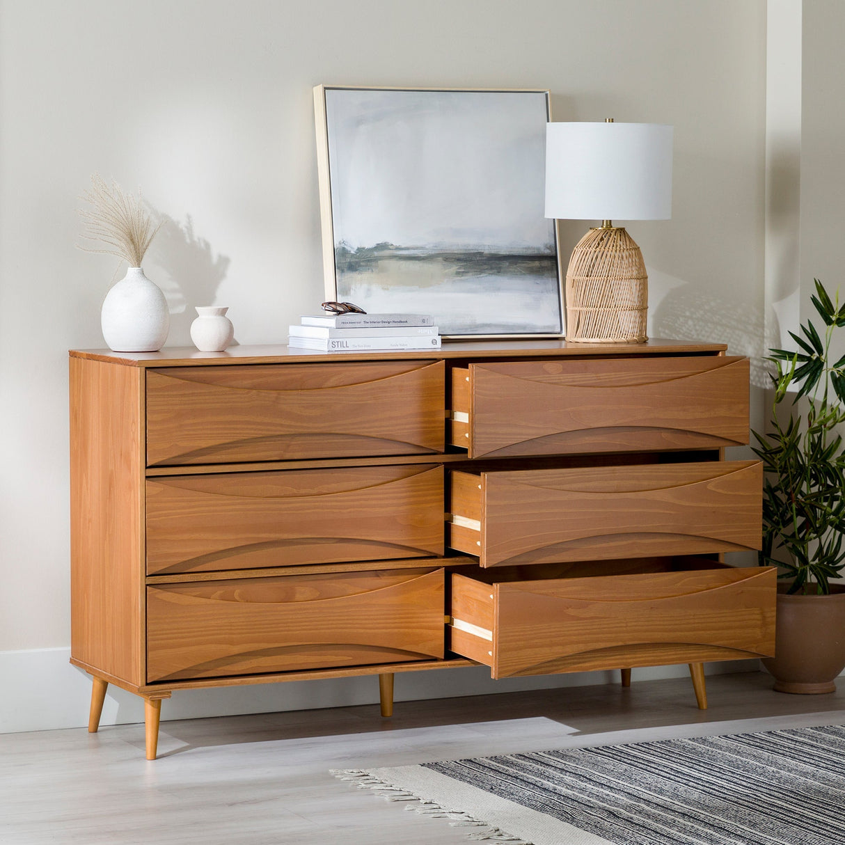 Arlo Solid Wood Mid-Century Modern Dresser