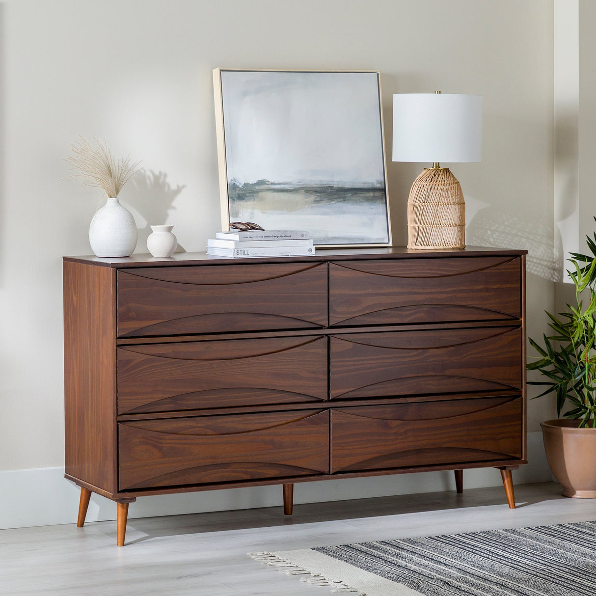 Arlo Solid Wood Mid-Century Modern Dresser