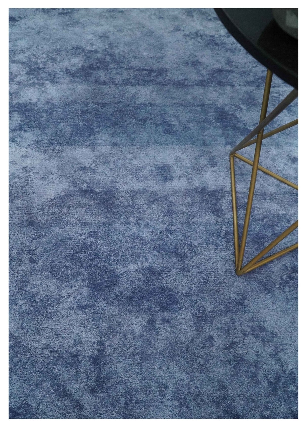 Art Silk 6x6 Round Modern Solid Violet Rug, entryway, bedside, living room rug | VIS1
